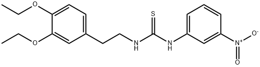 1-[2-(3,4-diethoxyphenyl)ethyl]-3-(3-nitrophenyl)thiourea Struktur