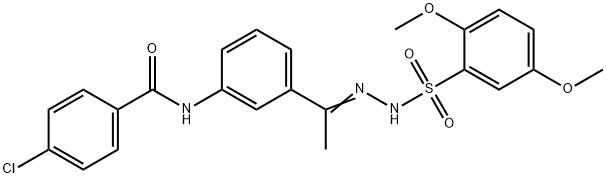 4-chloro-N-[3-[(Z)-N-[(2,5-dimethoxyphenyl)sulfonylamino]-C-methylcarbonimidoyl]phenyl]benzamide Struktur