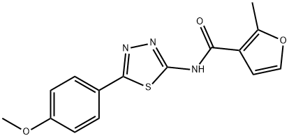 N-[5-(4-methoxyphenyl)-1,3,4-thiadiazol-2-yl]-2-methylfuran-3-carboxamide Struktur