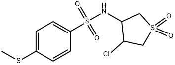 N-(4-chloro-1,1-dioxothiolan-3-yl)-4-methylsulfanylbenzenesulfonamide Struktur