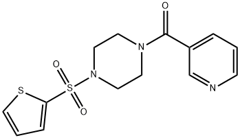 pyridin-3-yl-(4-thiophen-2-ylsulfonylpiperazin-1-yl)methanone Struktur