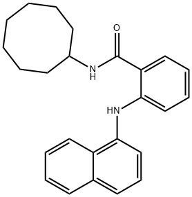 N-cyclooctyl-2-(naphthalen-1-ylamino)benzamide Struktur