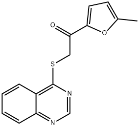 1-(5-methylfuran-2-yl)-2-quinazolin-4-ylsulfanylethanone Struktur