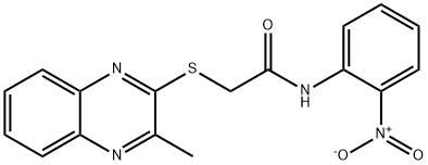 2-(3-methylquinoxalin-2-yl)sulfanyl-N-(2-nitrophenyl)acetamide Struktur