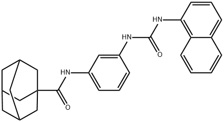 N-[3-(naphthalen-1-ylcarbamoylamino)phenyl]adamantane-1-carboxamide Struktur