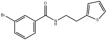 3-bromo-N-(2-thiophen-2-ylethyl)benzamide Struktur