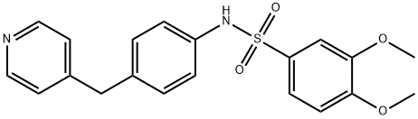 3,4-dimethoxy-N-[4-(pyridin-4-ylmethyl)phenyl]benzenesulfonamide Struktur