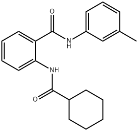 2-(cyclohexanecarbonylamino)-N-(3-methylphenyl)benzamide Struktur