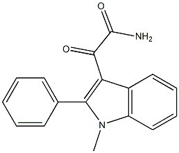 2-(1-methyl-2-phenylindol-3-yl)-2-oxoacetamide Struktur