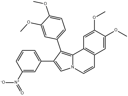 1-(3,4-dimethoxyphenyl)-8,9-dimethoxy-2-(3-nitrophenyl)pyrrolo[2,1-a]isoquinoline Struktur