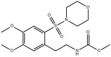 methyl N-[2-(4,5-dimethoxy-2-morpholin-4-ylsulfonylphenyl)ethyl]carbamate Struktur