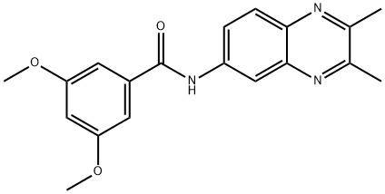 N-(2,3-dimethylquinoxalin-6-yl)-3,5-dimethoxybenzamide Struktur