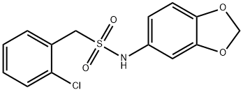 N-(1,3-benzodioxol-5-yl)-1-(2-chlorophenyl)methanesulfonamide Struktur