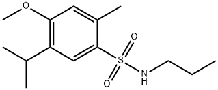 4-methoxy-2-methyl-5-propan-2-yl-N-propylbenzenesulfonamide Struktur