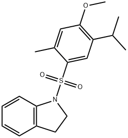 1-(4-methoxy-2-methyl-5-propan-2-ylphenyl)sulfonyl-2,3-dihydroindole Struktur