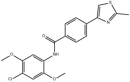 N-(4-chloro-2,5-dimethoxyphenyl)-4-(2-methyl-1,3-thiazol-4-yl)benzamide Struktur