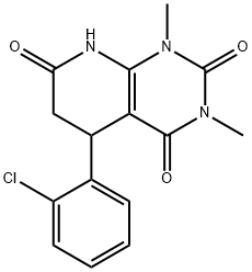 5-(2-chlorophenyl)-1,3-dimethyl-6,8-dihydro-5H-pyrido[2,3-d]pyrimidine-2,4,7-trione Struktur