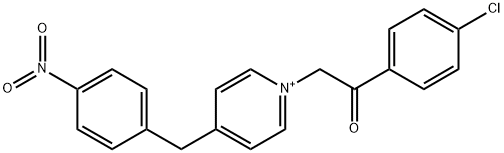 1-(4-chlorophenyl)-2-[4-[(4-nitrophenyl)methyl]pyridin-1-ium-1-yl]ethanone Struktur