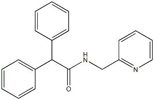 2,2-diphenyl-N-(pyridin-2-ylmethyl)acetamide Struktur