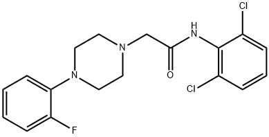 N-(2,6-dichlorophenyl)-2-[4-(2-fluorophenyl)piperazin-1-yl]acetamide Struktur