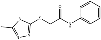 2-[(5-methyl-1,3,4-thiadiazol-2-yl)sulfanyl]-N-phenylacetamide Struktur