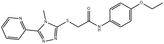 N-(4-ethoxyphenyl)-2-[(4-methyl-5-pyridin-2-yl-1,2,4-triazol-3-yl)sulfanyl]acetamide Struktur