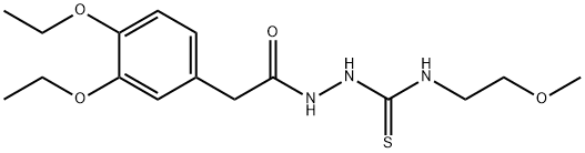 1-[[2-(3,4-diethoxyphenyl)acetyl]amino]-3-(2-methoxyethyl)thiourea Struktur