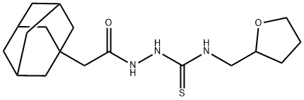 1-[[2-(1-adamantyl)acetyl]amino]-3-(oxolan-2-ylmethyl)thiourea Struktur