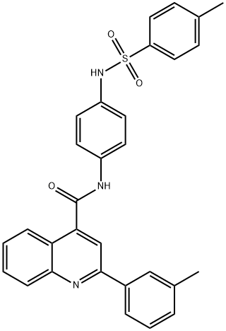 2-(3-methylphenyl)-N-[4-[(4-methylphenyl)sulfonylamino]phenyl]quinoline-4-carboxamide Struktur