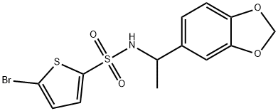 N-[1-(1,3-benzodioxol-5-yl)ethyl]-5-bromothiophene-2-sulfonamide Struktur