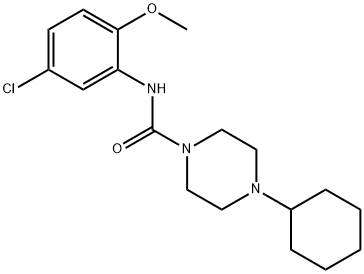 N-(5-chloro-2-methoxyphenyl)-4-cyclohexylpiperazine-1-carboxamide Struktur