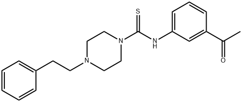 N-(3-acetylphenyl)-4-(2-phenylethyl)piperazine-1-carbothioamide Struktur