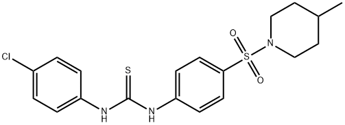 1-(4-chlorophenyl)-3-[4-(4-methylpiperidin-1-yl)sulfonylphenyl]thiourea Struktur