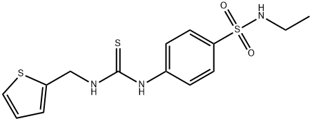 1-[4-(ethylsulfamoyl)phenyl]-3-(thiophen-2-ylmethyl)thiourea Struktur