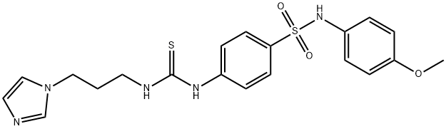 1-(3-imidazol-1-ylpropyl)-3-[4-[(4-methoxyphenyl)sulfamoyl]phenyl]thiourea Struktur