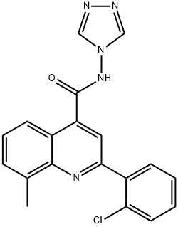 2-(2-chlorophenyl)-8-methyl-N-(1,2,4-triazol-4-yl)quinoline-4-carboxamide Struktur