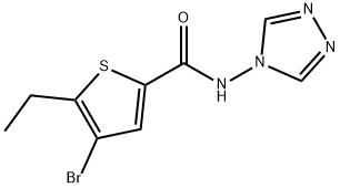 4-bromo-5-ethyl-N-(1,2,4-triazol-4-yl)thiophene-2-carboxamide Struktur