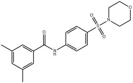 3,5-dimethyl-N-(4-morpholin-4-ylsulfonylphenyl)benzamide Struktur