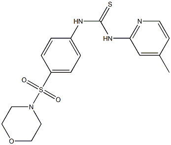 1-(4-methylpyridin-2-yl)-3-(4-morpholin-4-ylsulfonylphenyl)thiourea Struktur