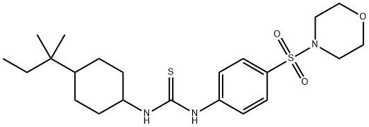 1-[4-(2-methylbutan-2-yl)cyclohexyl]-3-(4-morpholin-4-ylsulfonylphenyl)thiourea Struktur