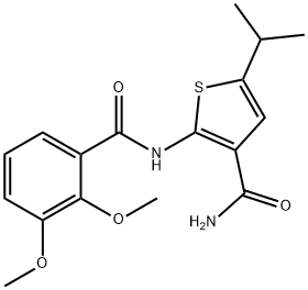 2-[(2,3-dimethoxybenzoyl)amino]-5-propan-2-ylthiophene-3-carboxamide Struktur