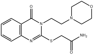 2-[3-(2-morpholin-4-ylethyl)-4-oxoquinazolin-2-yl]sulfanylacetamide Struktur