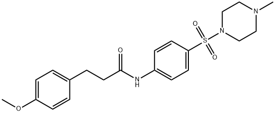 3-(4-methoxyphenyl)-N-[4-(4-methylpiperazin-1-yl)sulfonylphenyl]propanamide Struktur