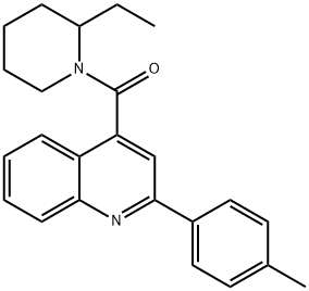 (2-ethylpiperidin-1-yl)-[2-(4-methylphenyl)quinolin-4-yl]methanone Struktur