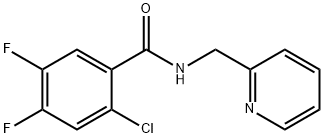 2-chloro-4,5-difluoro-N-(pyridin-2-ylmethyl)benzamide Struktur