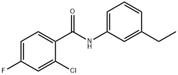 2-chloro-N-(3-ethylphenyl)-4-fluorobenzamide Struktur