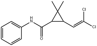 3-(2,2-dichloroethenyl)-2,2-dimethyl-N-phenylcyclopropane-1-carboxamide Struktur