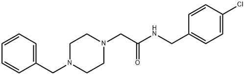 2-(4-benzylpiperazin-1-yl)-N-[(4-chlorophenyl)methyl]acetamide Struktur