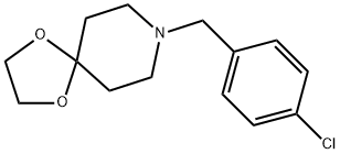 8-[(4-chlorophenyl)methyl]-1,4-dioxa-8-azaspiro[4.5]decane Struktur