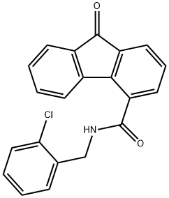 N-[(2-chlorophenyl)methyl]-9-oxofluorene-4-carboxamide Struktur